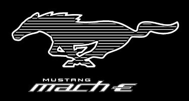 Mustang Mach-E Pony White Stripe logo